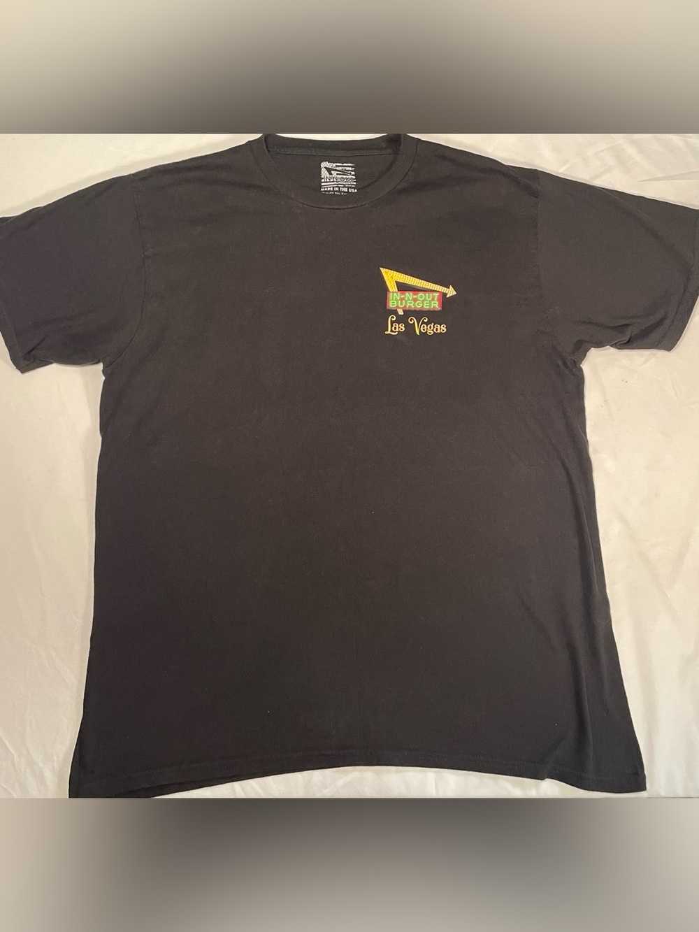 In N Out Burger Las Vegas Shirt Mens Large Black Las Vegas Tee Short Sleeve